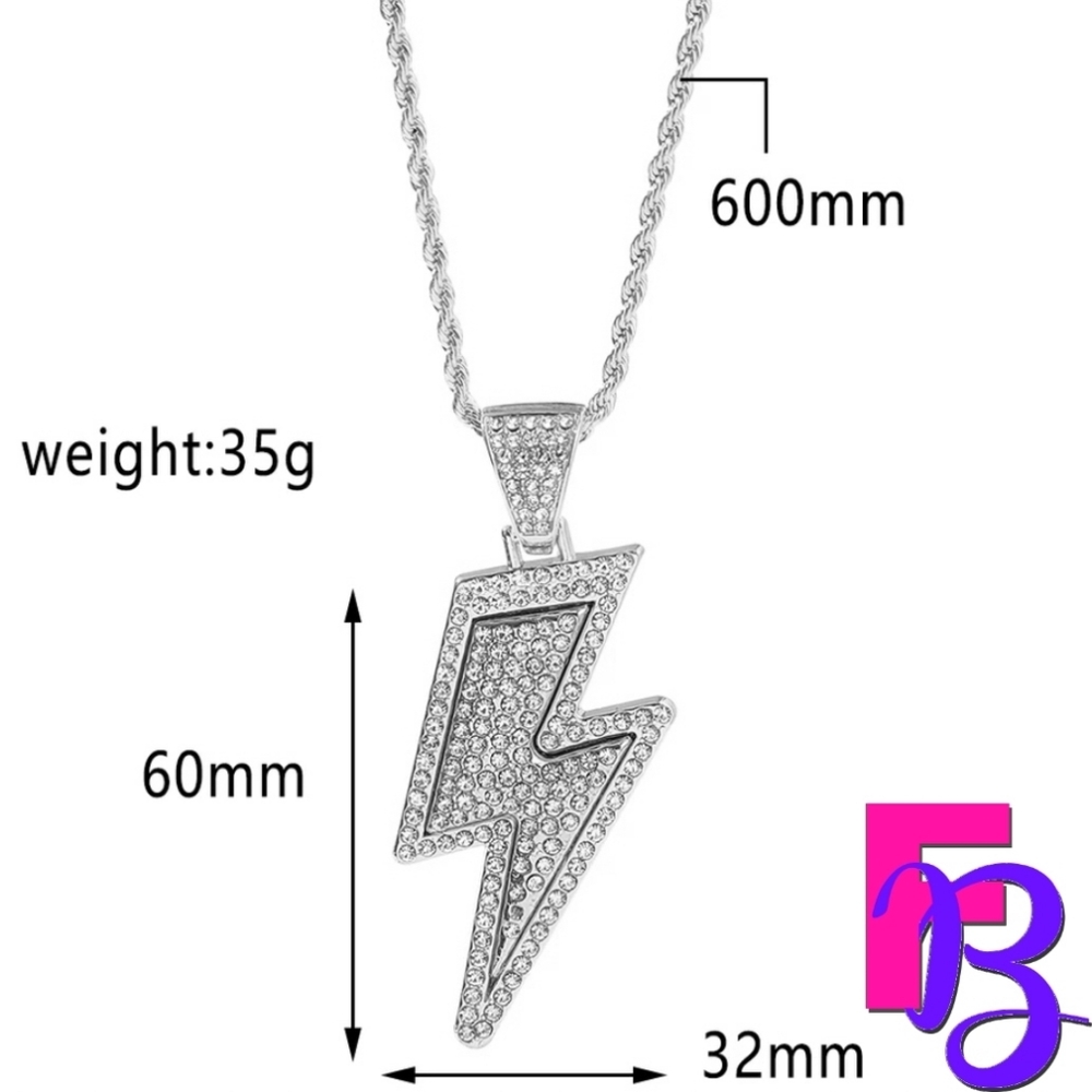 Lighning Bolt Pendant & Chain - Picture 6 of 10